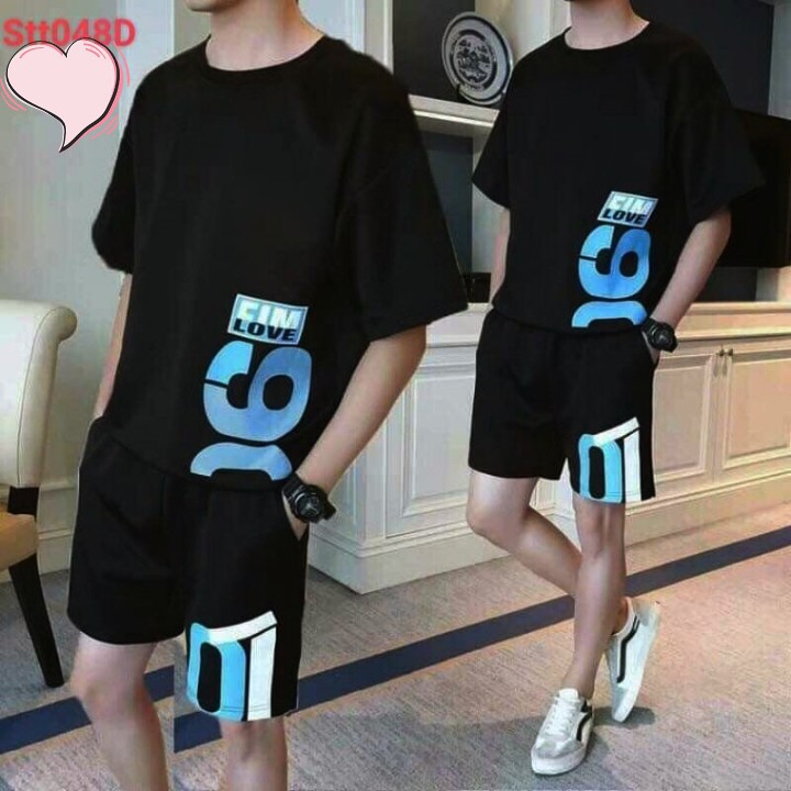 [HÓT NHẤT 2021] Bộ thể thao mặc nhà / Quần áo thun nam / Đồ tập gym J613 H01
