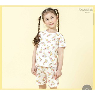 (110) Bộ hè cotton giấy bé gái hoạ tiết hoa nhí