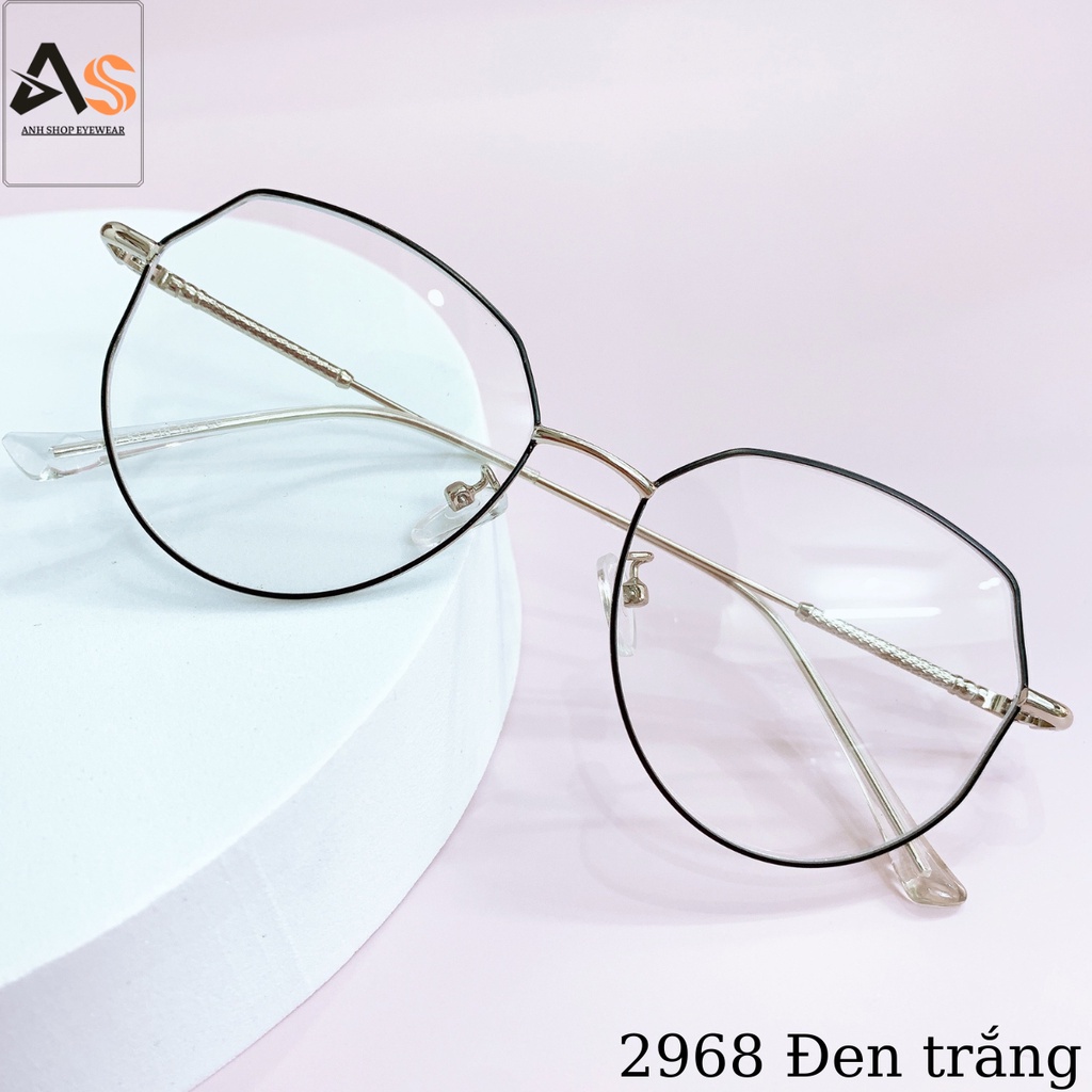 Gọng kính mắt mèo to chất liệu kim loại thời trang 2968