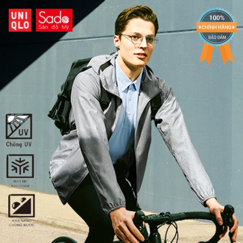 Áo chống nắng Uniqlo vải dù Men Pocketable UV Cut Parka - MẪU NAM size Âu