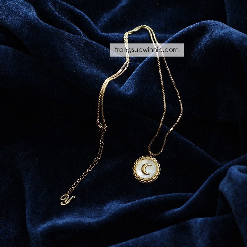 Dây chuyền nữ titan nacre moon