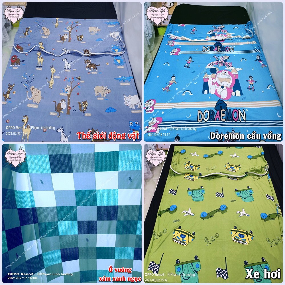 Áo bọc nệm 2 mặt có dây kéo thun in 3D sợi polyester bị lỗi vải lem màu tấm bảo vệ nệm topper