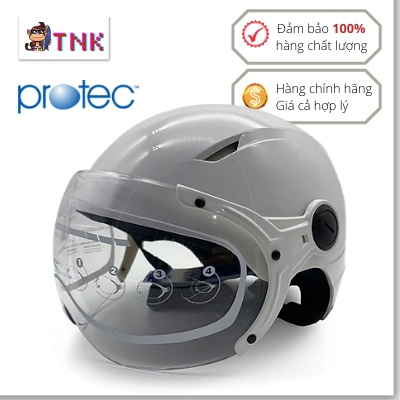 Mũ bảo hiểm Protec Helmets CHÍNH HÃNG Màu trắng CÓ KÍNH chống C OVID