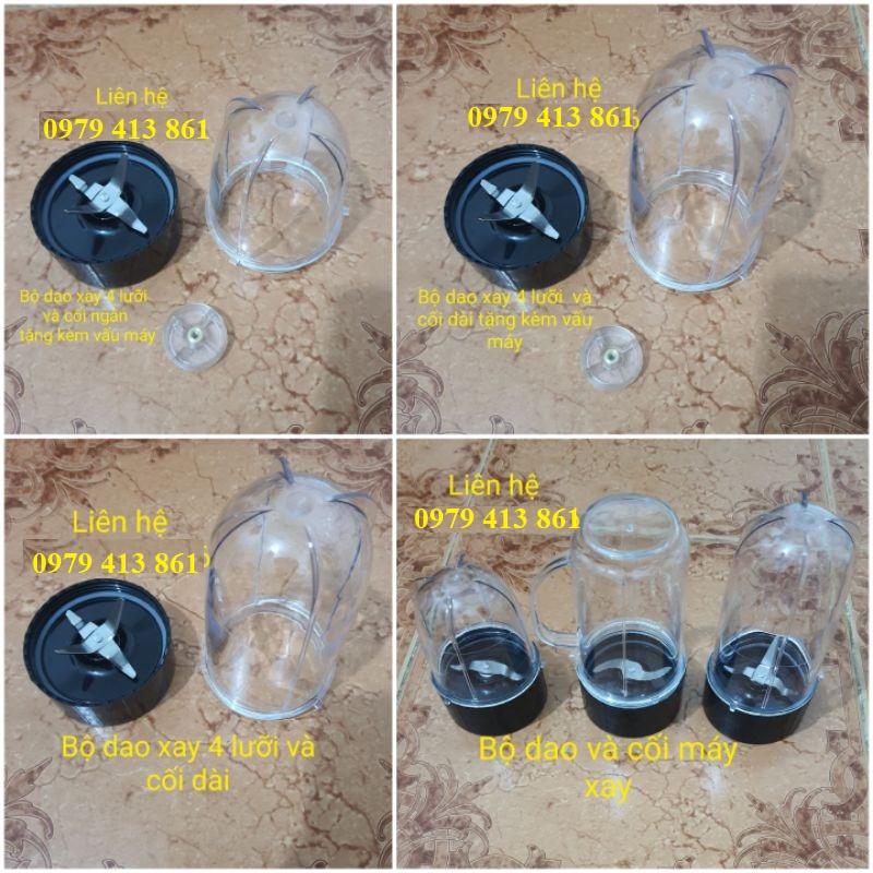 Phụ kiện bộ dao xay và cối máy xay magic -khosiphukienmienbac