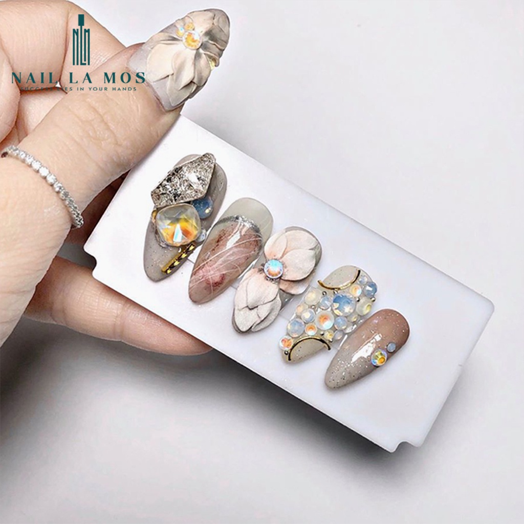 Hũ đựng lưu huỳnh và bột đắp móng 2 ngăn có nắp đậy chắc chắn tiện lợi