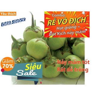 Gói 30 hạt giống cà pháo xanh - [Combo rẻ vô địch HẠT GIỐNG + BỘT KÍCH NẢY MẦM]