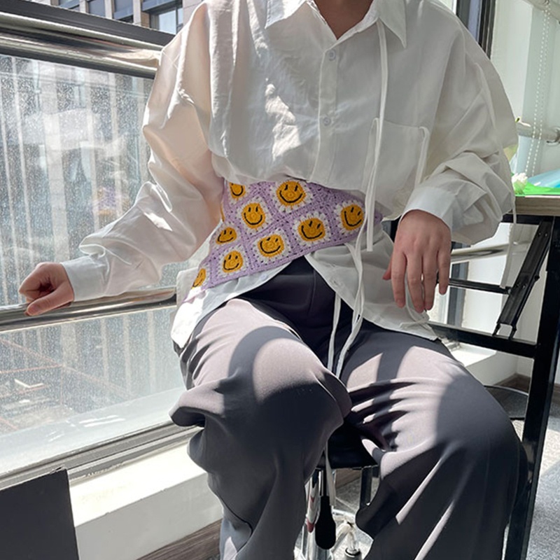 Khăn Bandana Đan Móc Nhiều Màu Sắc Làm Phụ Kiện Chụp Ảnh Cho Nữ