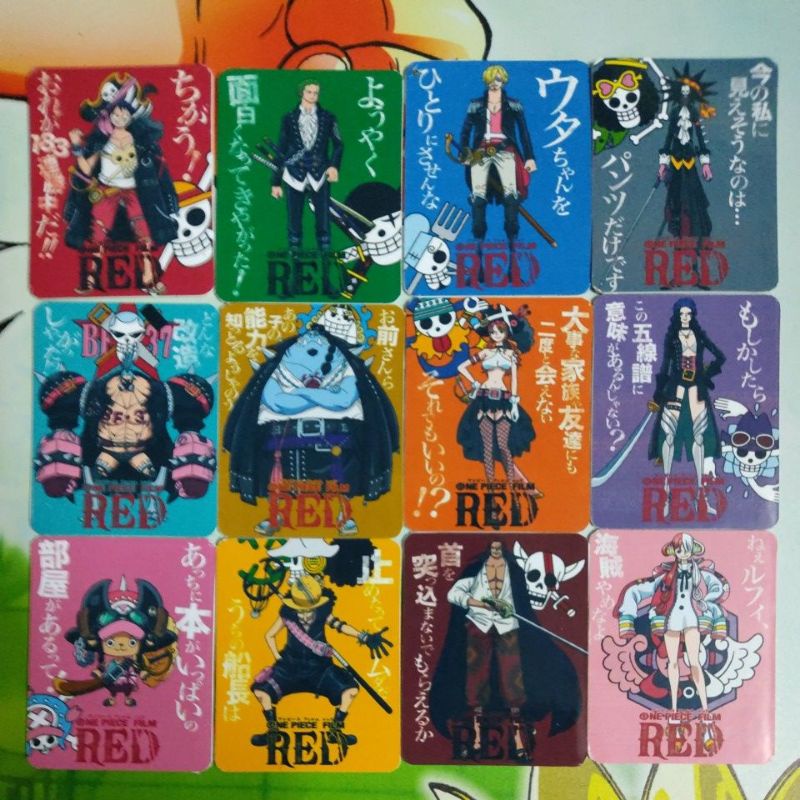 01 thẻ nhựa One Piece Flim Red
