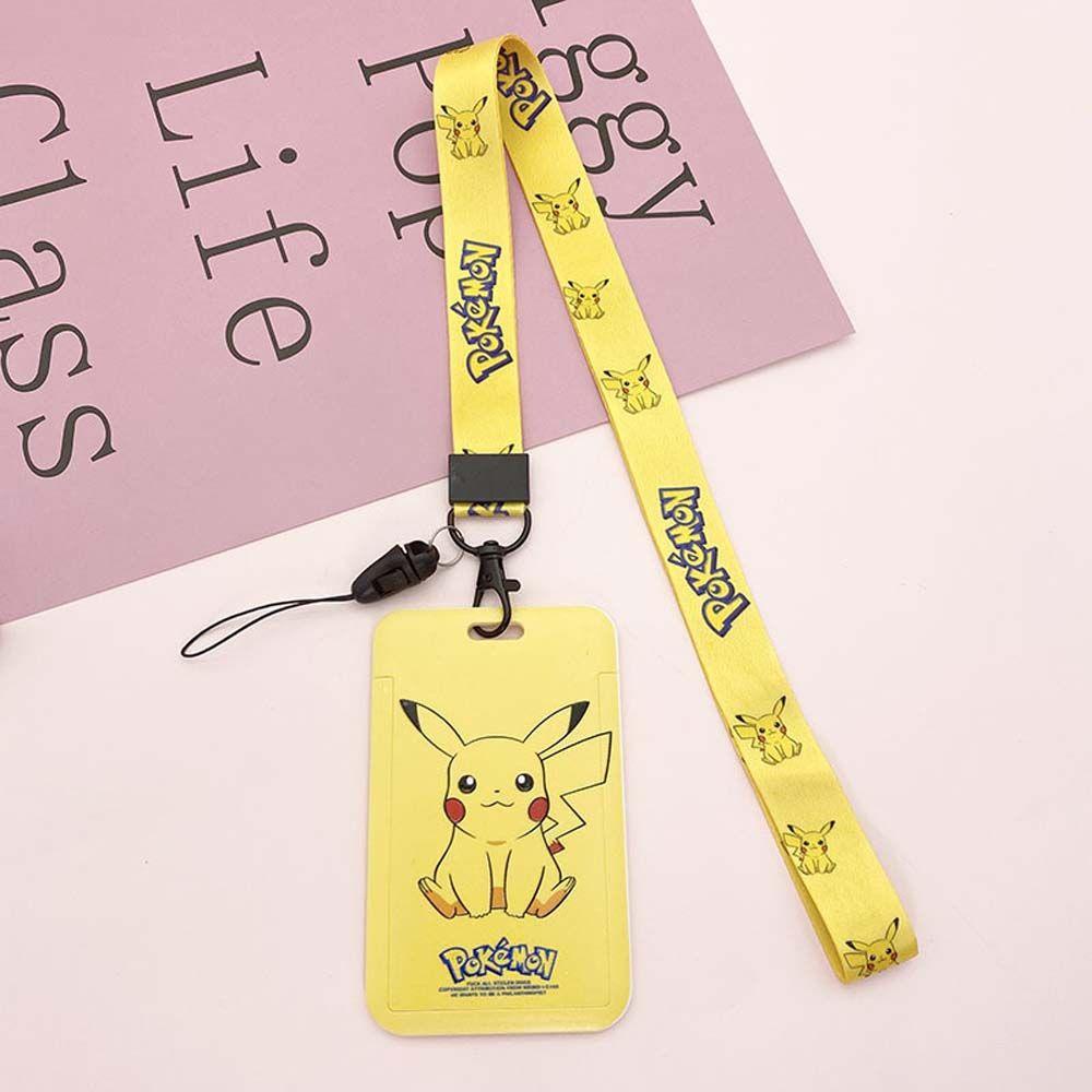 Vỏ Bọc Đựng Thẻ Xe Buýt / Thẻ Ngân Hàng Họa Tiết Pikachu Lấp Lánh Thời Trang Cho Học Sinh