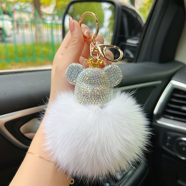 Móc Khóa Gấu Bông Đính Đá Thời Trang