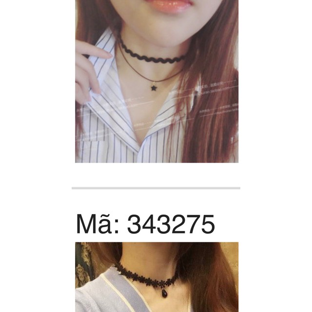Bộ 10 vòng cổ Choker như hình