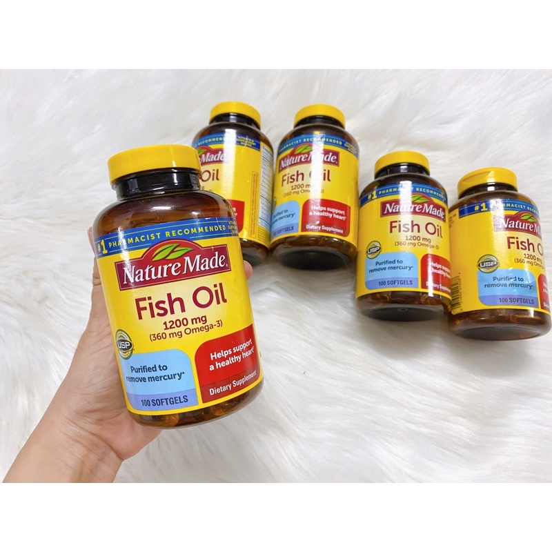 Viên Dầu cá Fish Oil Nature Made 100 viên/200 viên.