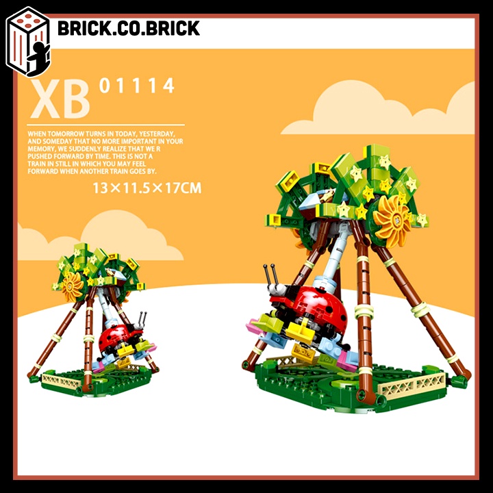 Colorful World Mô Hình Công Viên Giải Trí Cối Xay Gió và Bệ Phóng Tn Lửa XB01111 XB01114