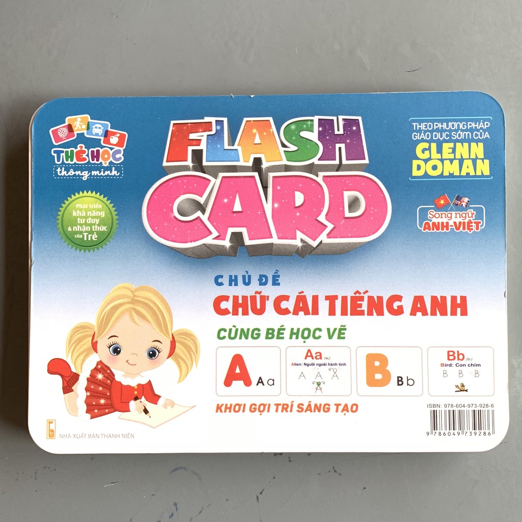 Bộ Thẻ Học FLASHCARDS Song Ngữ Thông Minh Chủ Đề Chữ Cái Tiếng Anh