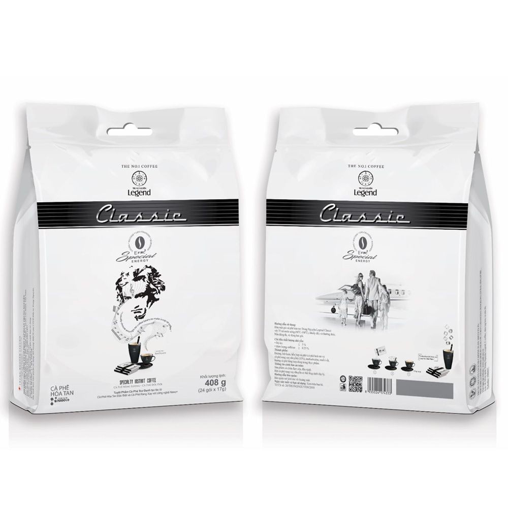 (Classic - B24) Cà Phê Hòa Tan Trung Nguyên Legend Bịch 24 Gói x 17gr