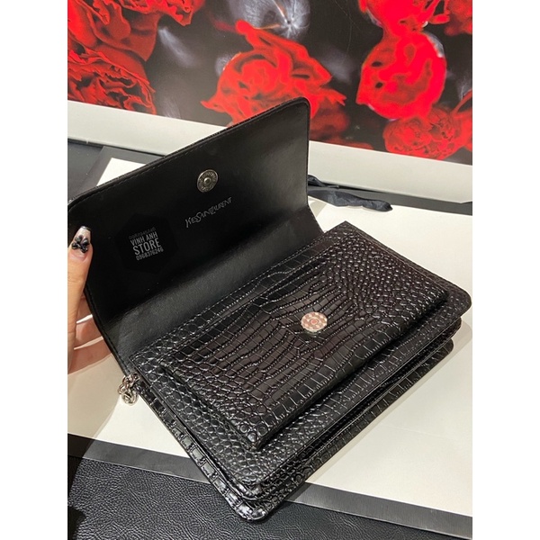 Túi YSL dập vân da thời trang cá tính, Fullbox túi vải hãng