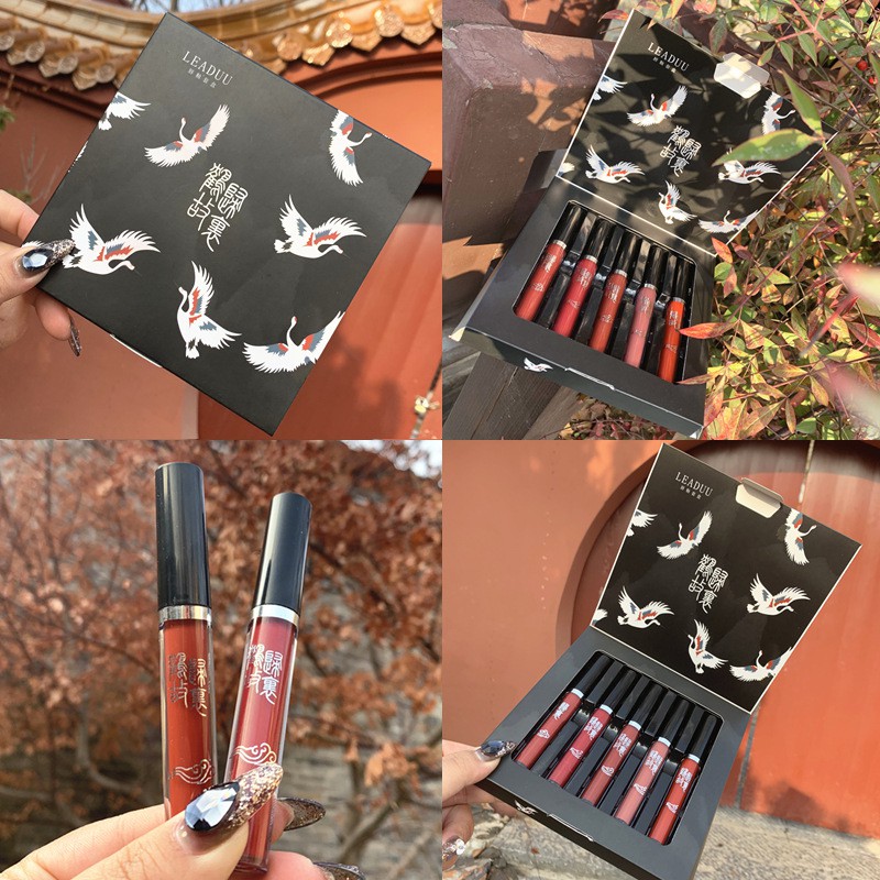 [Hàng mới về] Bộ 5 son môi dưỡng ẩm chống thấm nước lâu trôi thiết kế sang trọng | BigBuy360 - bigbuy360.vn