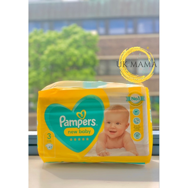 Bỉm dán Pampers UK New Baby size 3 (42miếng) - size 1 (50miếng) - size 2 (46 miếng)