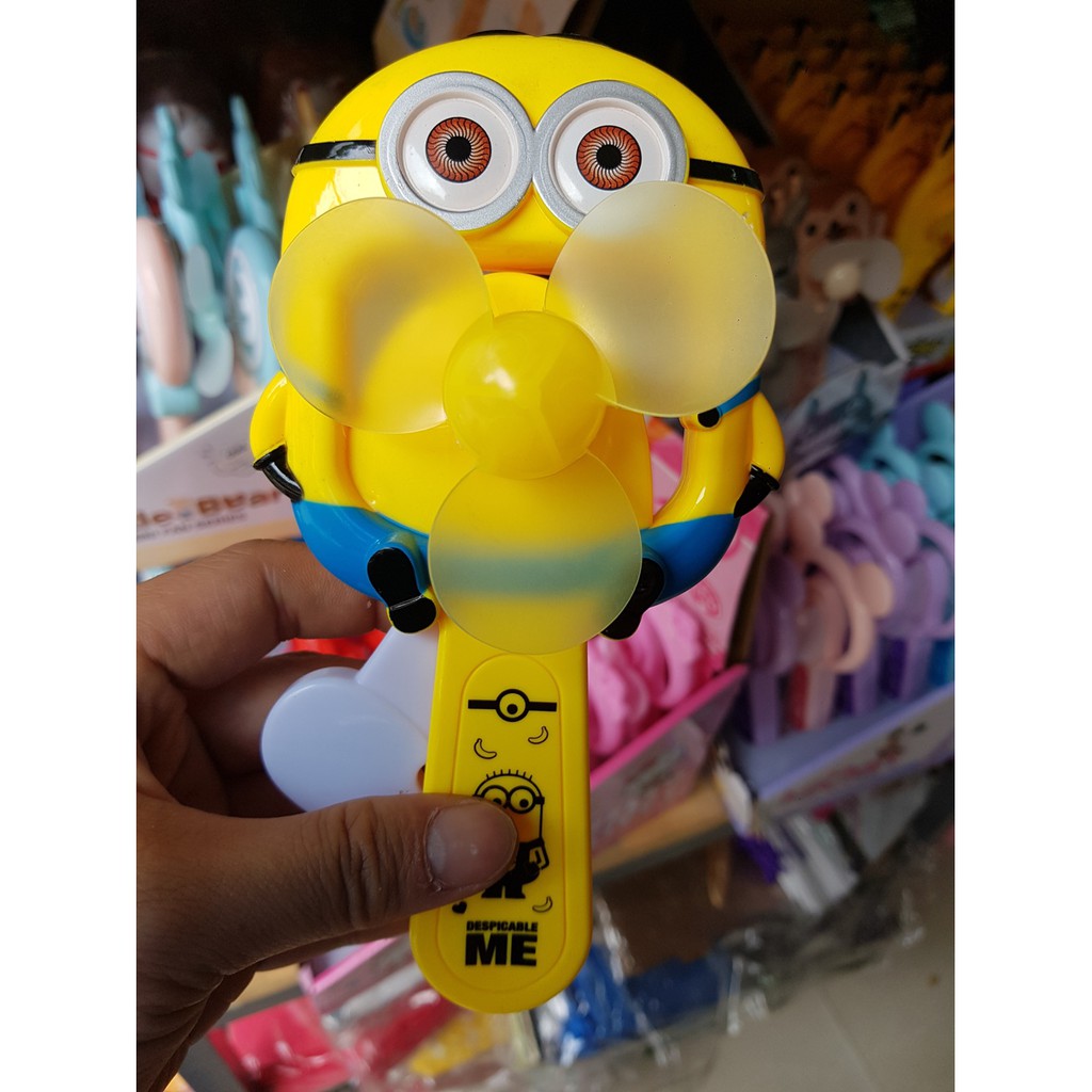 Quạt MINI cầm bóp tay hình dáng MINIONS