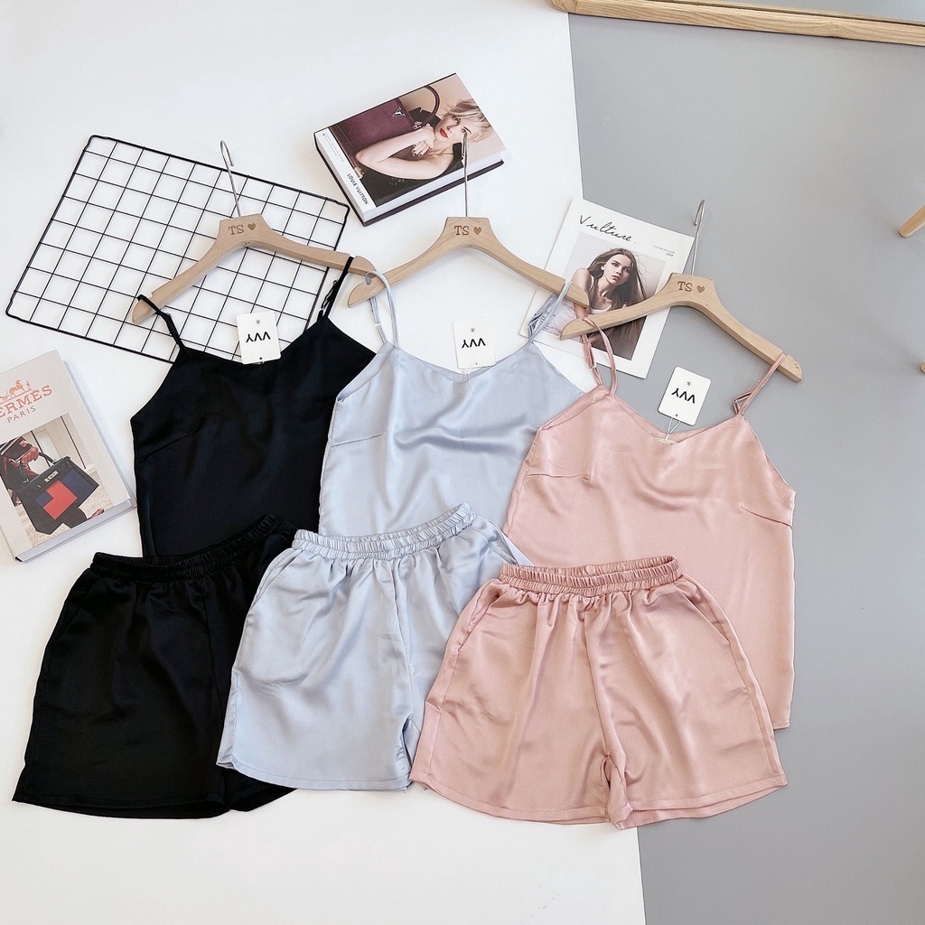 (RẺ VÔ ĐỊCH) Bộ ngủ hai dây lụa siêu rẻ | BigBuy360 - bigbuy360.vn