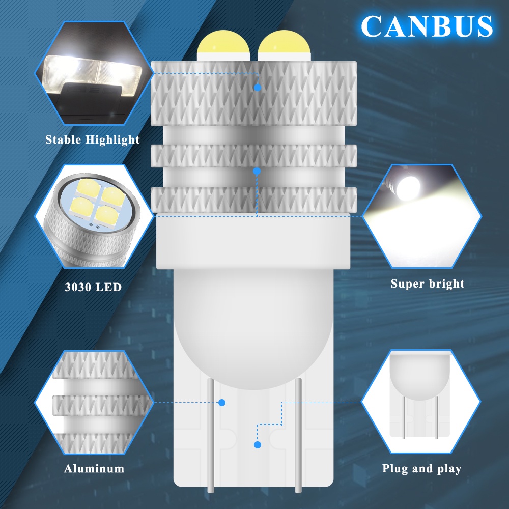 Bóng đèn LED KEVANLY T10 12V 6000K dành cho xe hơi