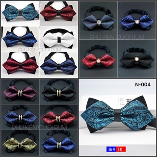 Nơ đeo cổ áo sơmi nam, veston, nơ chú rể, nơ MC - phụ kiện cưới Rum