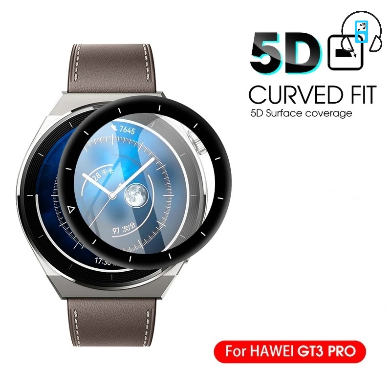Kính Cường Lực Viền Cong Bảo Vệ Màn Hình Đồng Hồ Thông Minh Huawei Watch GT3 Pro