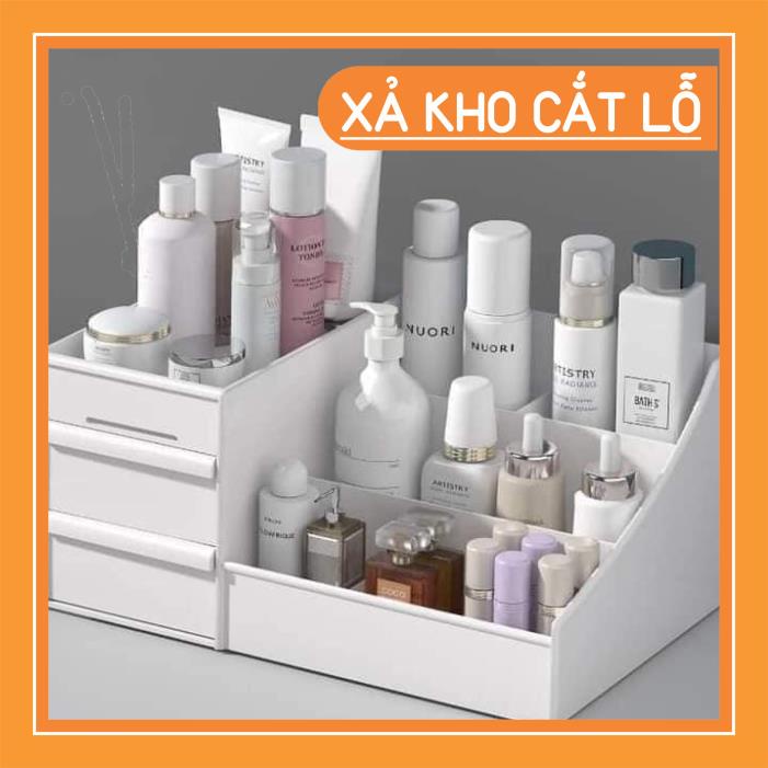 Kệ mỹ phẩm nhựa 3 tầng bền đẹp có ngăn kéo