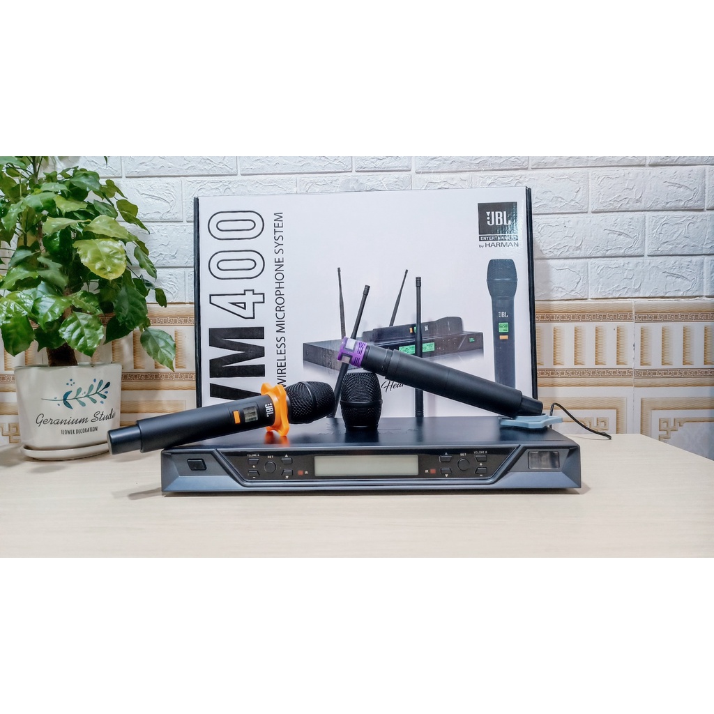 Micro Không Dây JBL VM 400 Thế Hệ Mới Có Dò Tần Số Sóng.Hút Giong,Hát Nhẹ,Giọng Mềm,Chống Hú Tốt.Chuyên Karaoke
