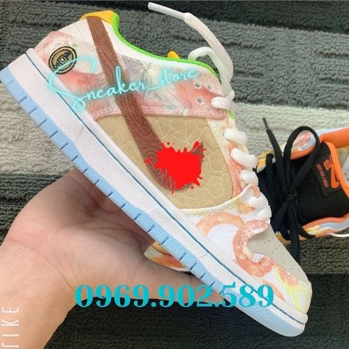 Giày Sneaker jordan SB Dunk low1 ẩm thực đa sắc màu.Giày thể thao Nam Nữ chất liệu da cao cấp.🎁Full Hộp+Tặng Tất Cao Cổ