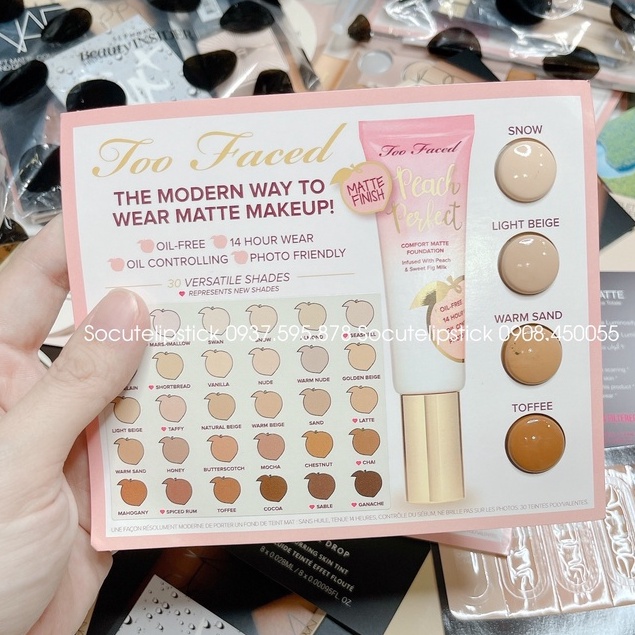 Sample Kem Nền Too Faced Peach Perfect Comfort Matte Foundation