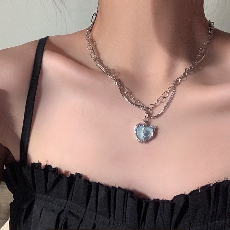 Vòng cổ Hình Trái Tim Phong Cách Thời Trang hip hop Ngọt Ngào