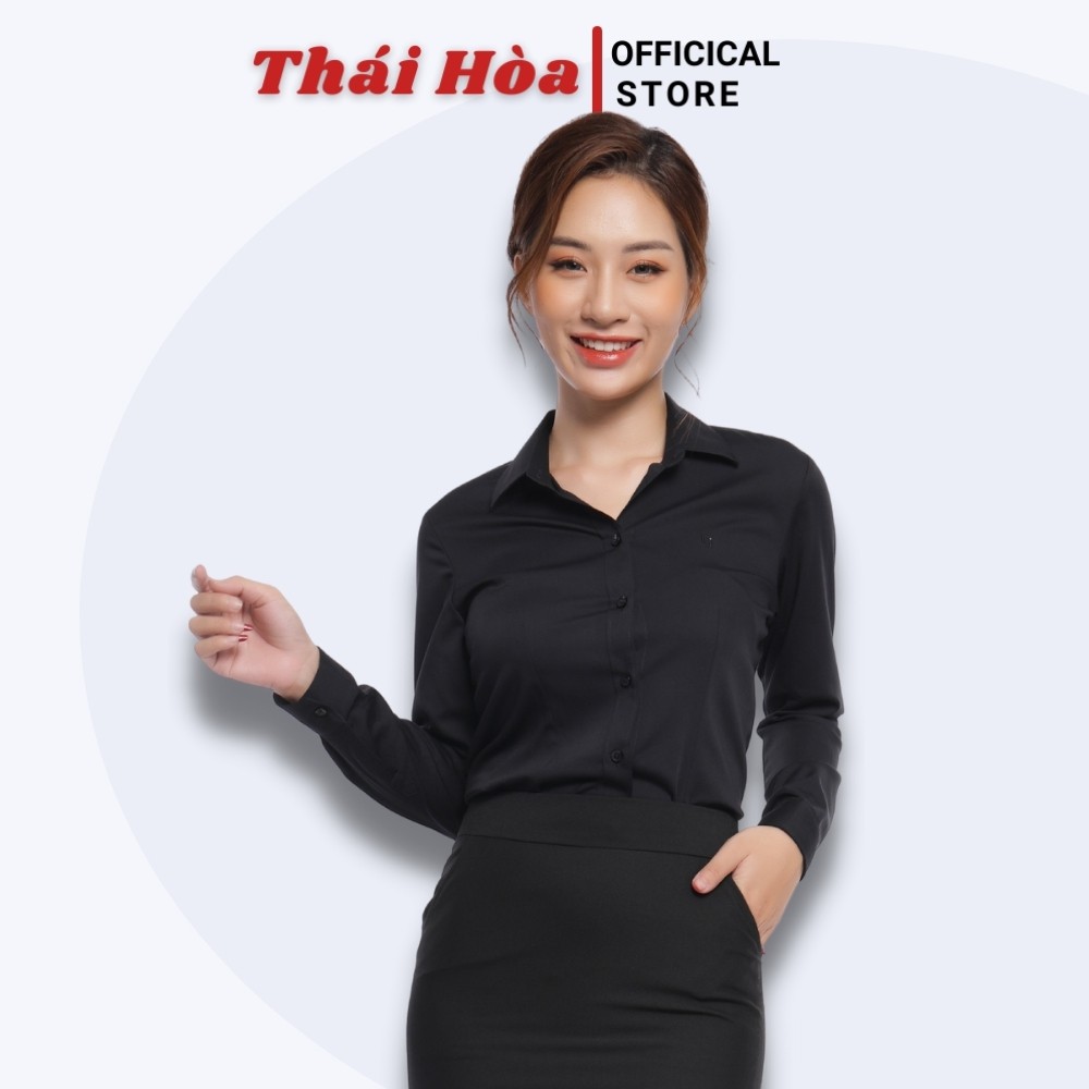 Áo sơ mi nữ Thái Hòa công sở dài tay, sơ mi nữ nhiều màu chất vải sợi tre cao cấp 8919 | BigBuy360 - bigbuy360.vn