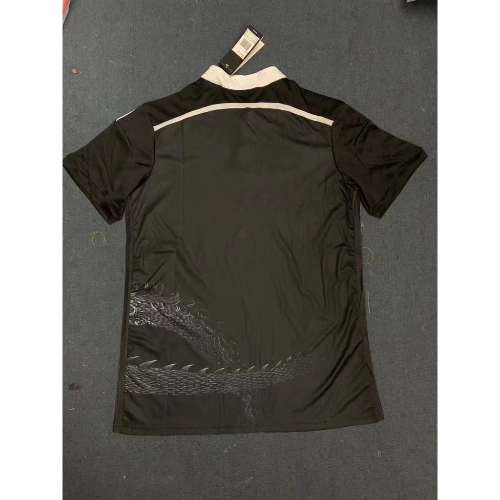 Áo Thun Đá Banh Màu Đen In Logo Real Madrid 14 / 15