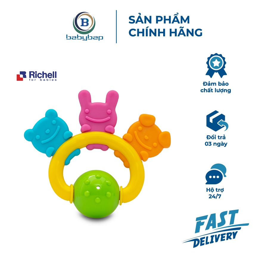 Gặm Nướu Xúc Xắc Richell (Động Vật) Phù Hợp Cho Bé Trên 5 Tháng