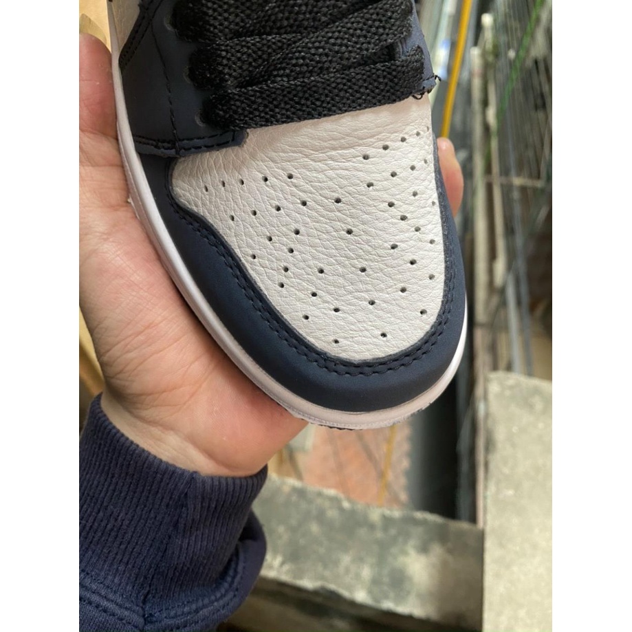 Giày 𝐉𝐨𝐫𝐝𝐚𝐧 1 low Xanh Navy, Giày JD1 low Xanh than Navy cổ thấp bản đẹp đầy đủ bill box | BigBuy360 - bigbuy360.vn