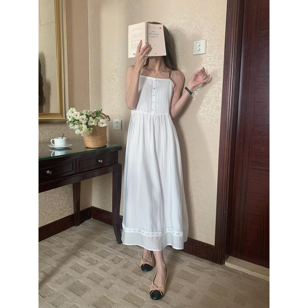61835 Đầm Hai Dây Dài Trung Bình Màu Sắc