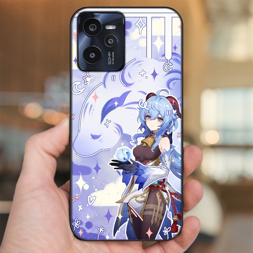 Ốp lưng Realme C35 viền đen in hình Ganyu Genshin Impact
