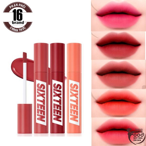 Son Kem Siêu Lì, Mịn Môi, Lên Màu Chuẩn 16Brand Fruit Chu Tint 4.5g | BigBuy360 - bigbuy360.vn