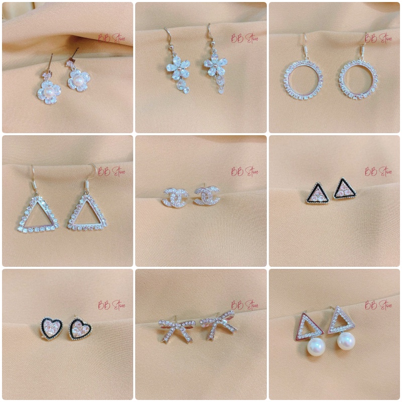 Bông Tai Khuyên Tai Hoa Tai Nhiều Kiểu Dáng Thời Trang Thanh Lịch Cho Nữ
