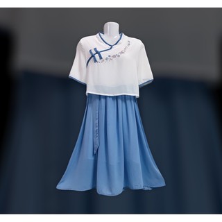 Đầm voan cosplay màu pastel