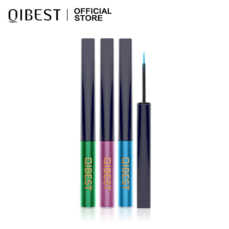 Bút Kẻ Mắt Nước Qibest Màu Ánh Kim Lấp Lánh Để Trang Điểm 16g