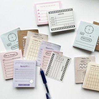Giấy note cute tracker, playlist🎵 , movie 🎞