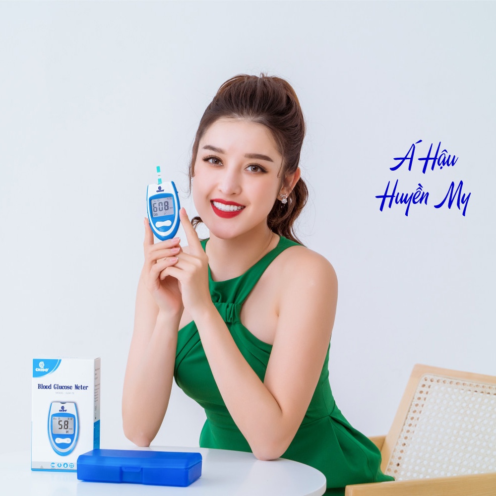Máy Đo Đường Huyết Chido, Máy Đo Tiểu Đường Công Nghệ Nhật Bản, Bào Hành 5 Năm 1 Đổi 1, Tặng 50 Que Thử + 50 Kim Lấy Máu
