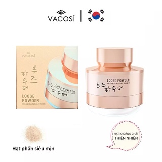 Phấn phủ dạng bột siêu mịn, kiềm dầu vacosi natural studio loose powder vp09 12g