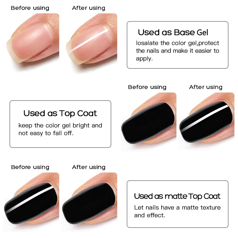 Gel sơn phủ móng MTSSII dạng lột bán vĩnh viễn làm móng nghệ thuật UV 8ml