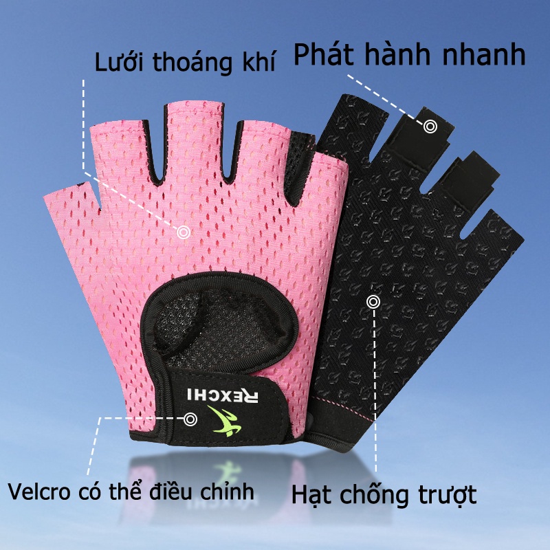 Găng tay Musion® X Rexchi tập thể dục fitness nâng tạ chơi thể thao chống trượt có đệm silicon