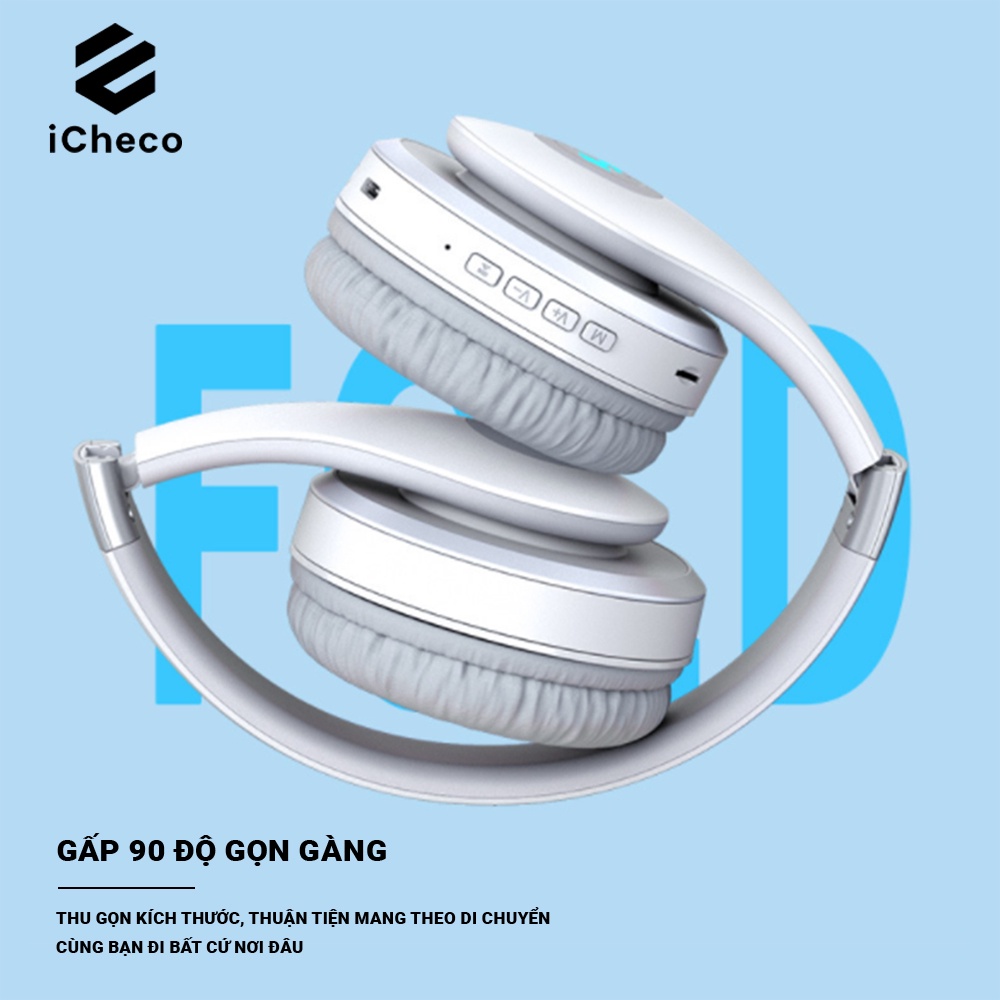 Tai nghe bluetooth chụp tai gaming ICHECO MC TB06 PRO headphone không dây chống ồn