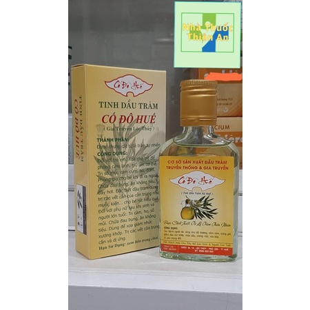 TINH DẦU TRÀM CỐ ĐÔ HUẾ ( Gia Truyền Lộc Thủy ) - Chiết xuất từ lá tràm 100% (lọ 100ml)