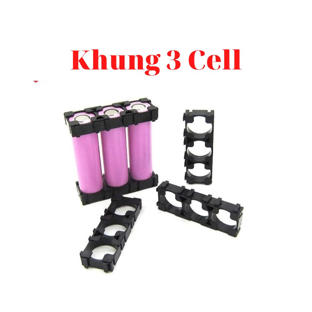 Khung Đế Pin 18650 Bracket, Cố Định, Định Hình Khối Pin,Nhựa Chống Cháy
